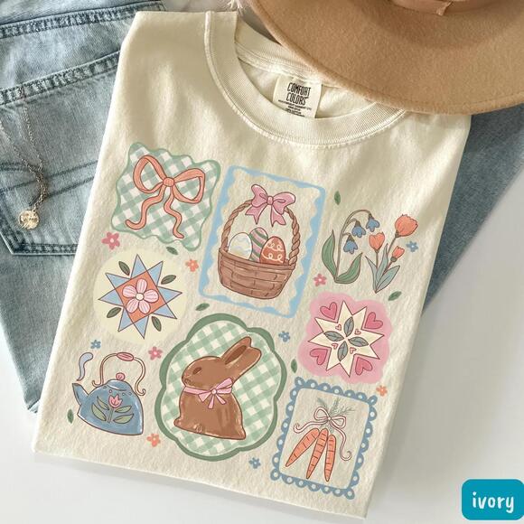Other - Sa? Coquette Bow Easter Shirt For  Cute Bunnies Shirt Trendy Easter